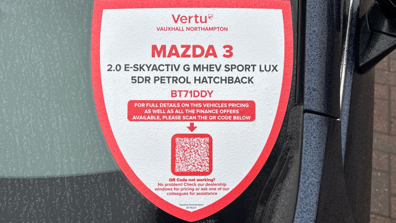 Mazda 3 2.0 e-Skyactiv G MHEV Sport Lux 5dr Petrol Hatchback